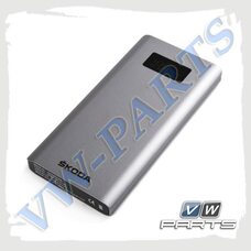 Портативный аккумулятор-зарядное устройство Skoda Metal Powerbank, 000051729D