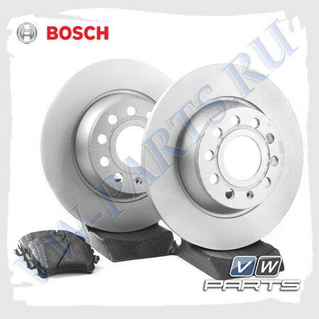 Комплект задних тормозных дисков с колодками Bosch 1798014