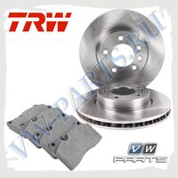Комплект передних тормозных дисков с колодками Trw 1798023