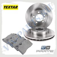 Комплект передних тормозных дисков с колодками Textar 1798025