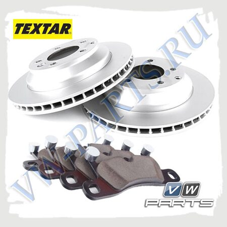 Комплект задних тормозных дисков с колодками Textar 1798029