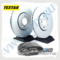 Комплект передних тормозных дисков с колодками Textar 1798033