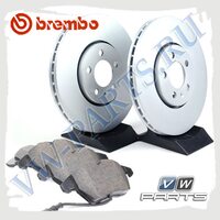 Комплект передних тормозных дисков с колодками Brembo 1798037