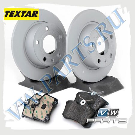Комплект задних тормозных дисков с колодками Textar 1798047