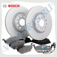 Комплект передних тормозных дисков с колодками Bosch 1798053