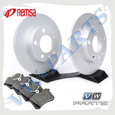 Комплект задних тормозных дисков с колодками Remsa 1798122