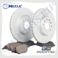 Комплект передних тормозных дисков с колодками Meyle 1798127
