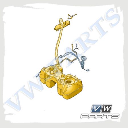 Топливный бак с заливной горловиной уменьшенного радиуса (22мм) для топлива без свинца VAG 5QF201060BD