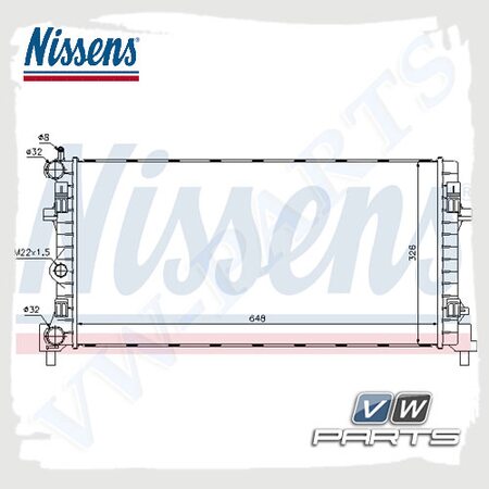 Радиатор охлаждения двигателя Nissens 640012
