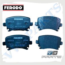 Колодки тормозные задние FERODO FDB1636