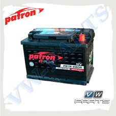Аккумуляторная батарея PATRON PLUS (12V/74Ah/680A) PB74-680R