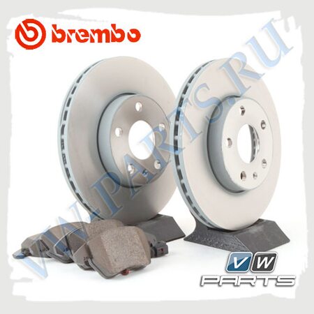 Комплект передних тормозных дисков с колодками Brembo 1798006