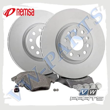 Комплект передних тормозных дисков с колодками Remsa 1798068