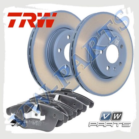 Комплект передних тормозных дисков с колодками TRW 1798094